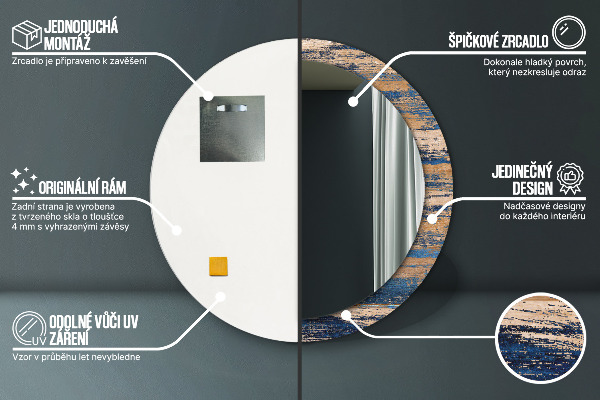 Dekorativno ogledalo Abstraktni les