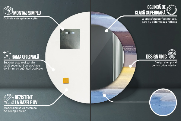 Dekorativno ogledalo Abstraktna slika