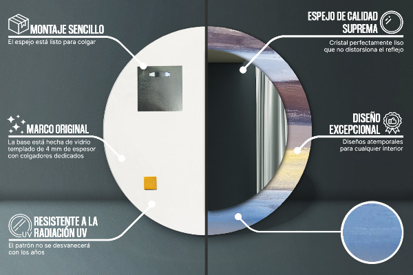 Dekorativno ogledalo Abstraktna slika