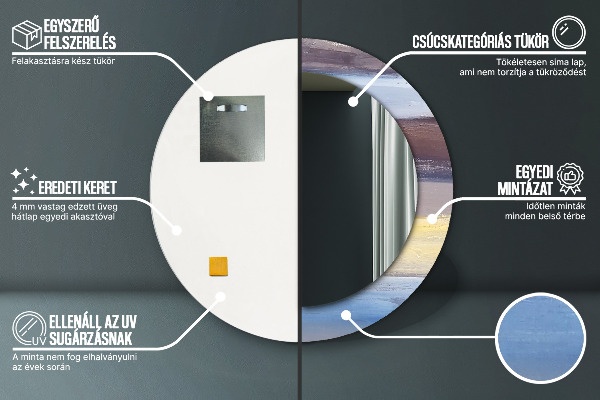 Dekorativno ogledalo Abstraktna slika