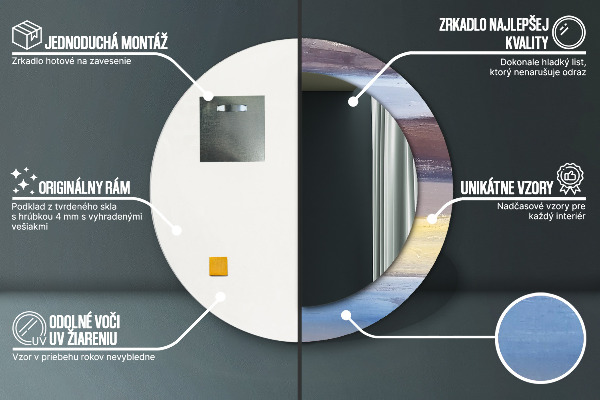 Dekorativno ogledalo Abstraktna slika