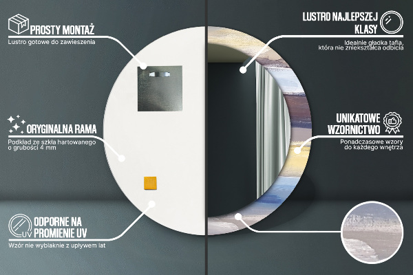 Dekorativno ogledalo Abstraktna slika