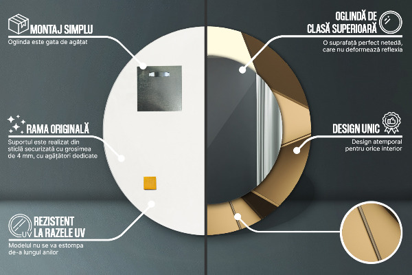 Dekorativno ogledalo Sodobna abstrakcija