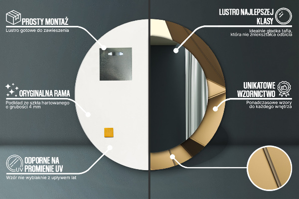 Dekorativno ogledalo Sodobna abstrakcija