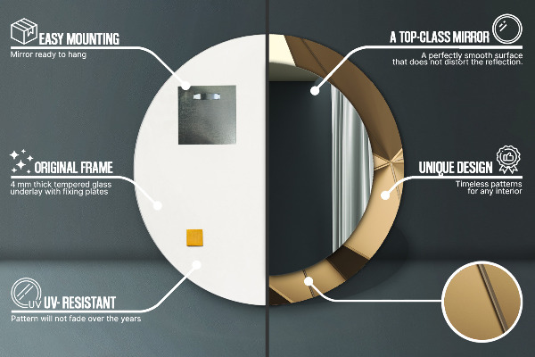 Dekorativno ogledalo Sodobna abstrakcija