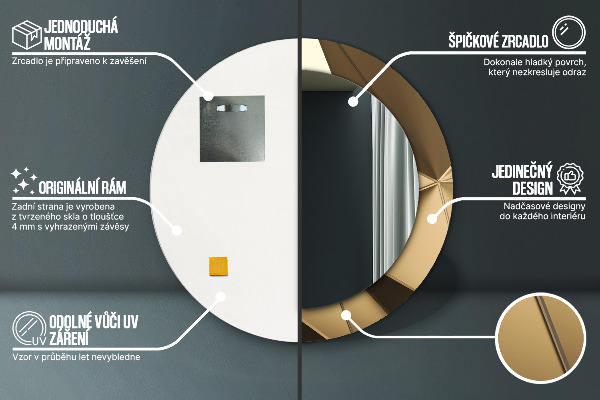 Dekorativno ogledalo Sodobna abstrakcija