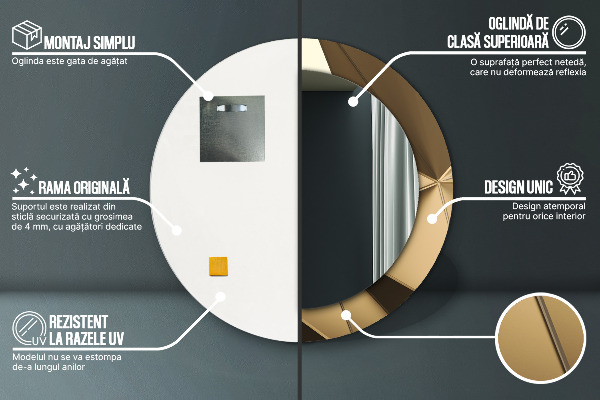 Dekorativno ogledalo Sodobna abstrakcija