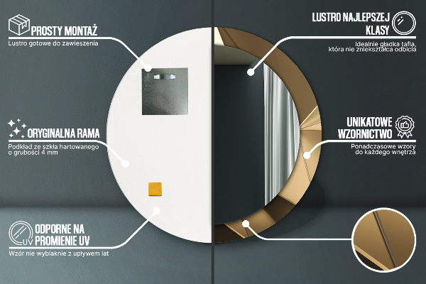 Dekorativno ogledalo Sodobna abstrakcija