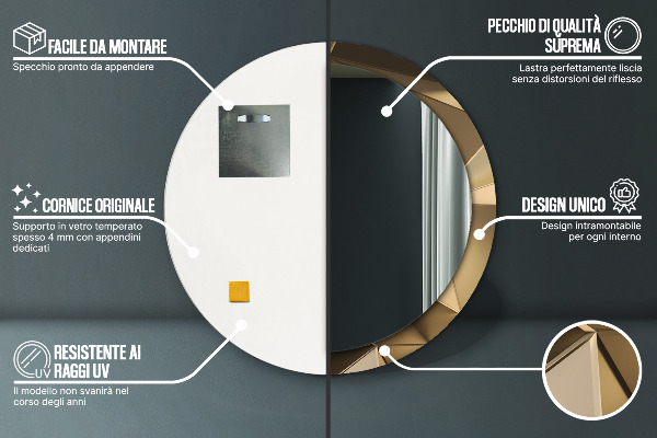 Dekorativno ogledalo Sodobna abstrakcija