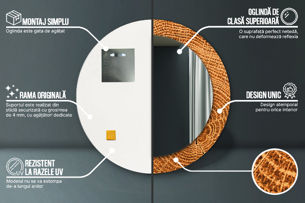 Okrasno ogledalo hrastov les