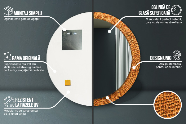 Okrasno ogledalo hrastov les