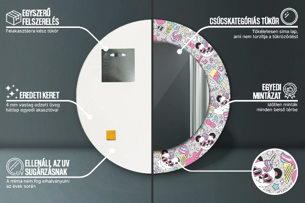 Okrasno ogledalo Panda samorog