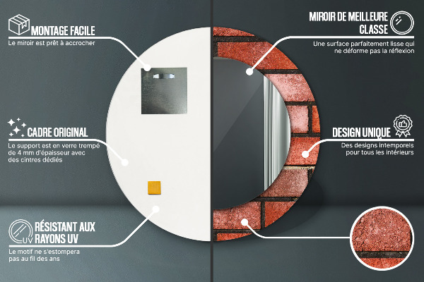 Dekorativno ogledalo Rdeča opeka