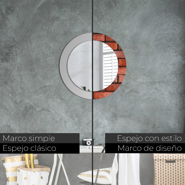 Dekorativno ogledalo Rdeča opeka