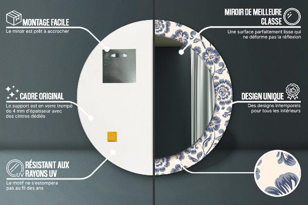 Tiskano ogledalo Cvetni vzorec