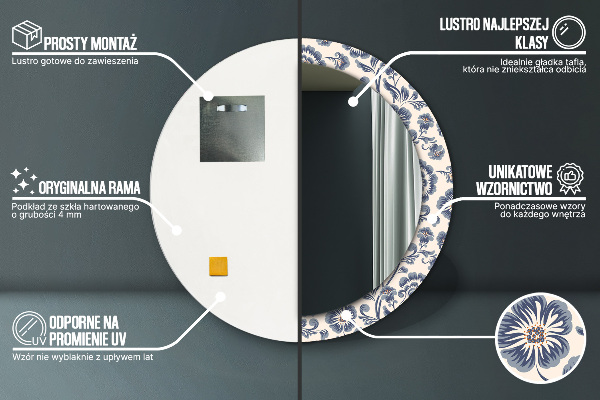 Tiskano ogledalo Cvetni vzorec