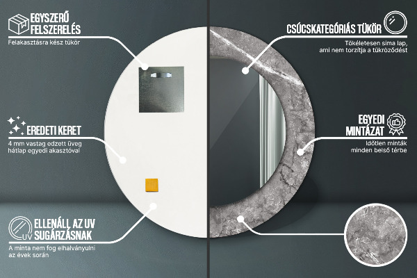 Tiskano ogledalo Rustikalni marmor