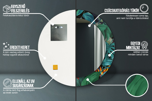 Dekorativno ogledalo Gozd v džungli