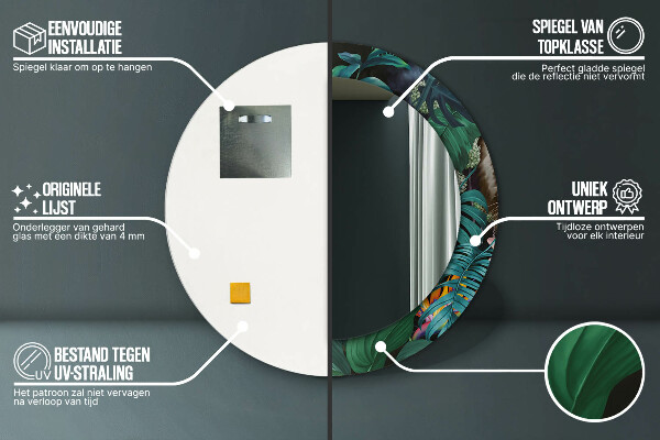 Dekorativno ogledalo Gozd v džungli