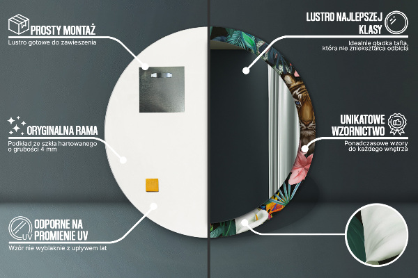 Dekorativno ogledalo Gozd v džungli