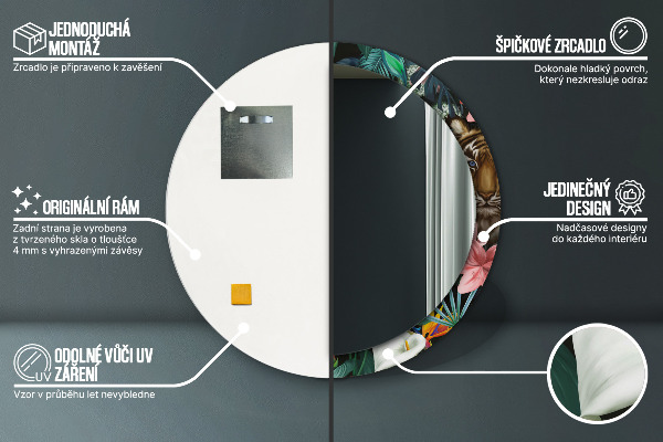 Dekorativno ogledalo Gozd v džungli