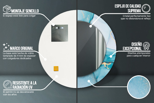 Dekorativno ogledalo Abstraktna tekočina