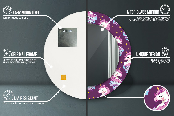 Ogledalo s potiskanim okvirjem Samorožne zvezde