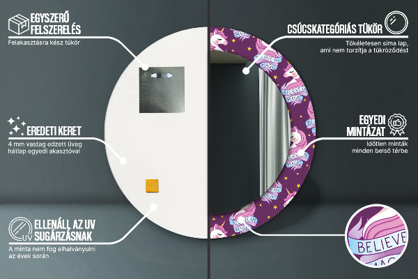 Ogledalo s potiskanim okvirjem Samorožne zvezde