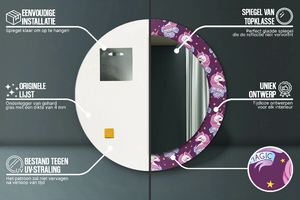 Ogledalo s potiskanim okvirjem Samorožne zvezde