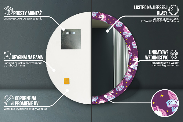 Ogledalo s potiskanim okvirjem Samorožne zvezde