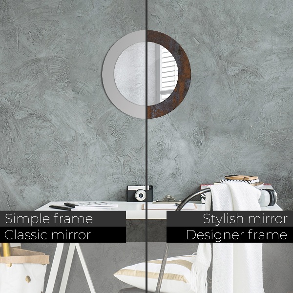 Tiskano ogledalo Kovinsko rustikalno