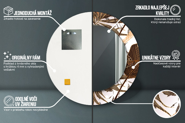 Tiskano ogledalo Palm listi