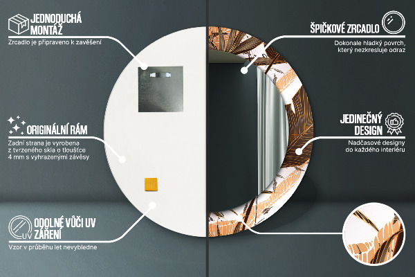 Tiskano ogledalo Palm listi