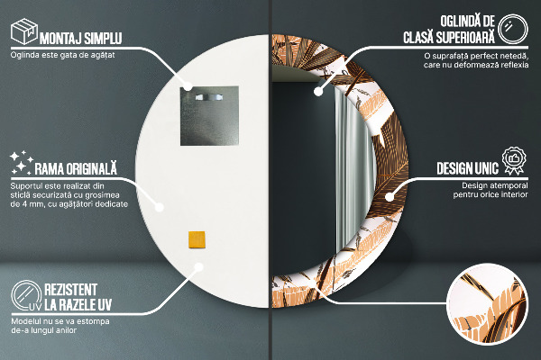 Tiskano ogledalo Palm listi