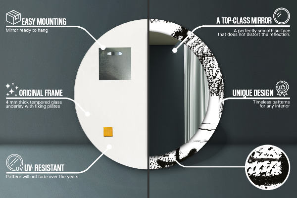 Ogledalo s potiskanim okvirjem Vzorec grafitov