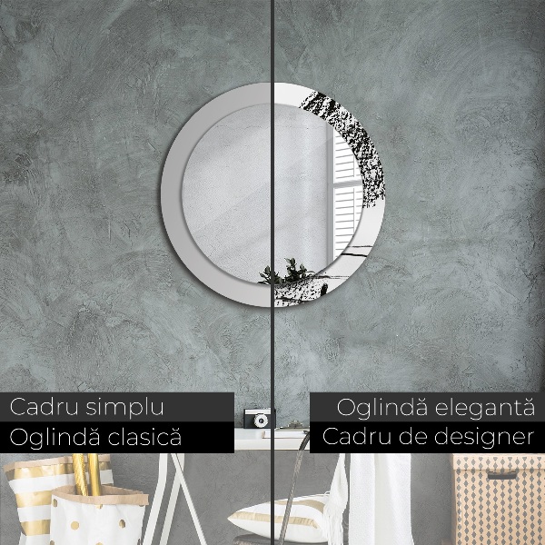 Ogledalo s potiskanim okvirjem Vzorec grafitov