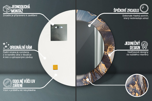 Okrasno ogledalo Abstraktna tekočina