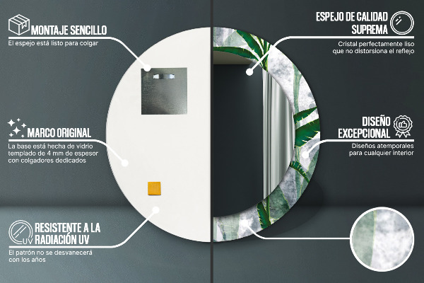 Okrasno ogledalo Tropski listi