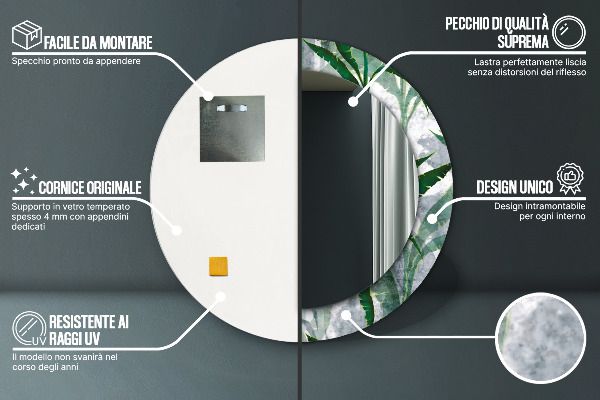 Okrasno ogledalo Tropski listi