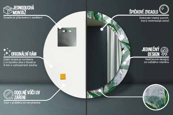 Okrasno ogledalo Tropski listi