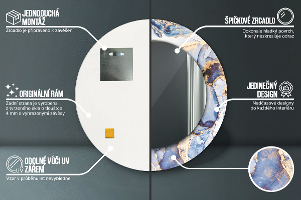 Okrasno ogledalo Abstraktna tekoča umetnost