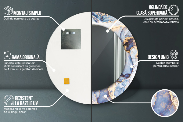 Okrasno ogledalo Abstraktna tekoča umetnost