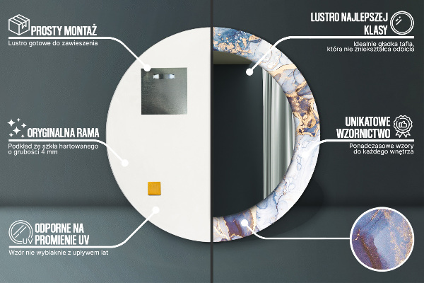 Okrasno ogledalo Abstraktna tekoča umetnost