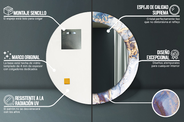 Okrasno ogledalo Abstraktna tekoča umetnost