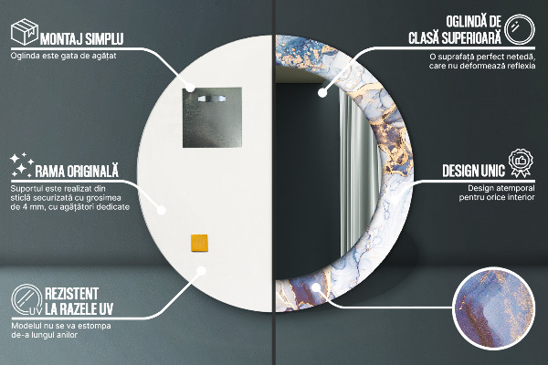 Okrasno ogledalo Abstraktna tekoča umetnost