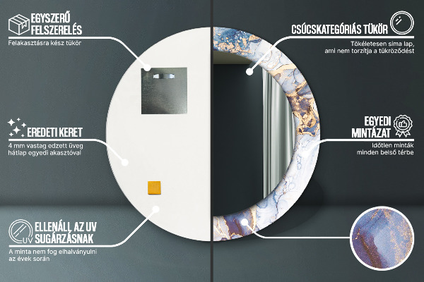 Okrasno ogledalo Abstraktna tekoča umetnost