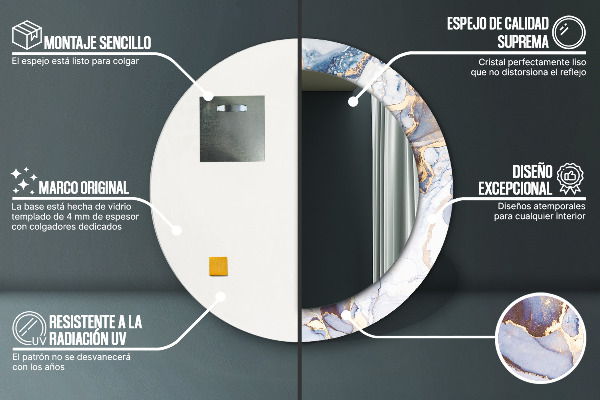 Okrasno ogledalo Abstraktna tekoča umetnost