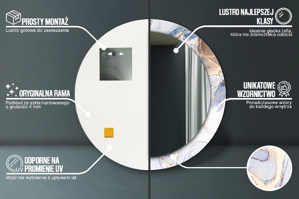 Okrasno ogledalo Abstraktna tekoča umetnost