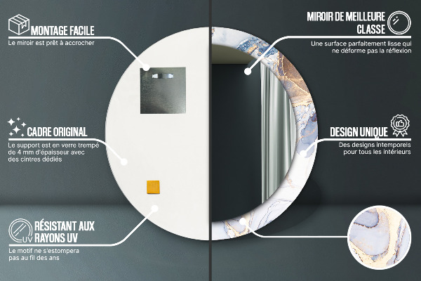 Okrasno ogledalo Abstraktna tekoča umetnost