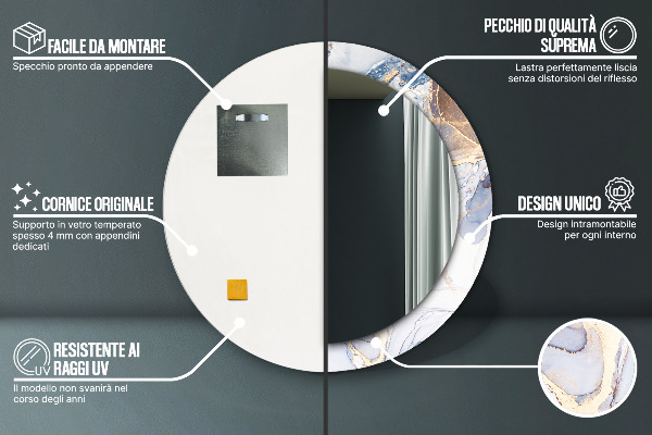 Okrasno ogledalo Abstraktna tekoča umetnost